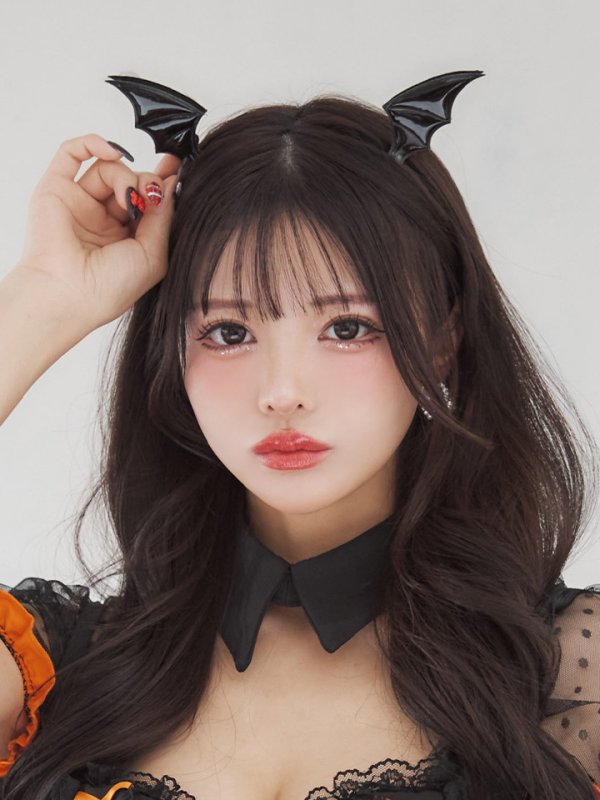 画像14: 【SALE!!】【ハロウィン】レースアップデビルスカートセットアップ 【コスプレ6点セット】[HC03-H] (14)