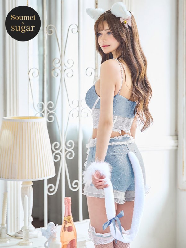 画像18: 【SALE!!】【即日発送！】【ハロウィン】 キラキラキャットパンツセットアップ 【コスプレ6点セット】 【XS-Mサイズ/2カラー】[OF04] (18)