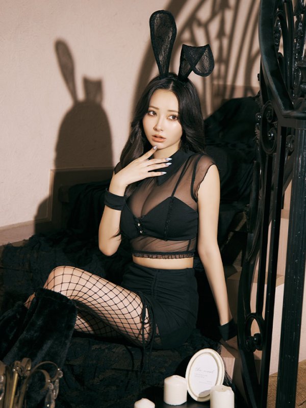 画像15: 【即日発送！】【ハロウィン】 シアーバニーセットアップ 【コスプレ8点セット】 【XS-Mサイズ/1カラー】[OF01] (15)