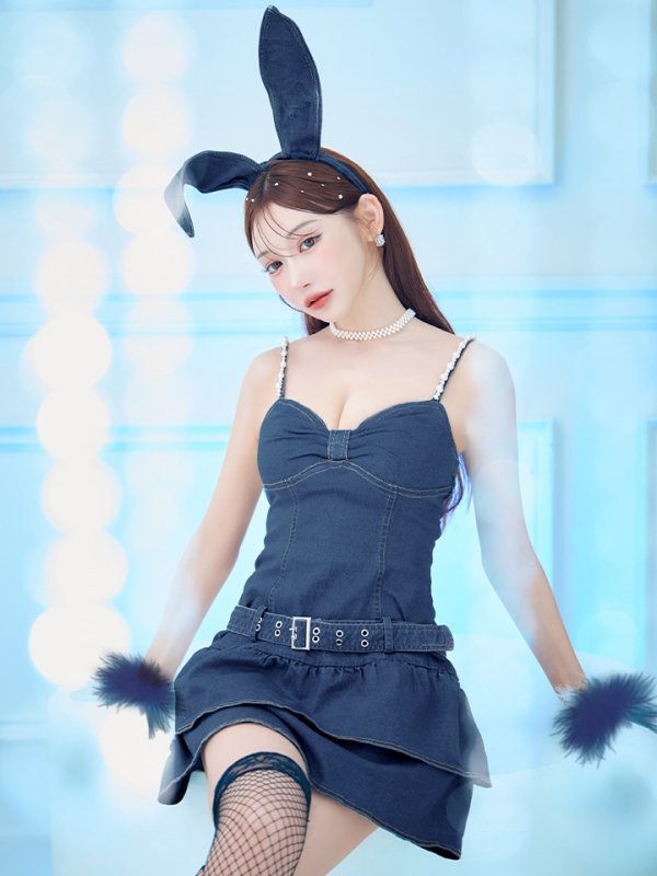 画像12: 【SALE!!】【即日発送！】【ハロウィン】 バニーデニムワンピース【コスプレ5点セット】 【XS-Lサイズ/1カラー】[HC03] (12)