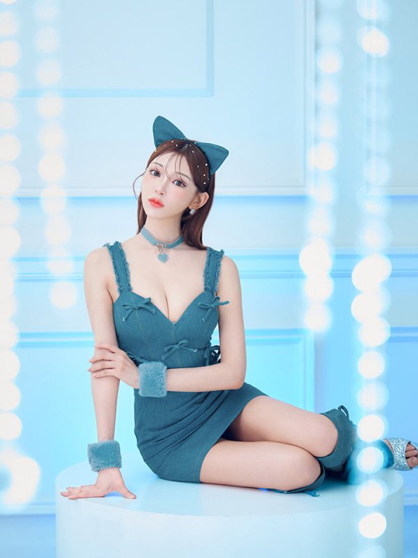 画像4: 【SALE!!】【即日発送！】【ハロウィン】 キャットデニムセットアップ 【コスプレ6点セット】 【XS-Lサイズ/1カラー】[HC03] (4)