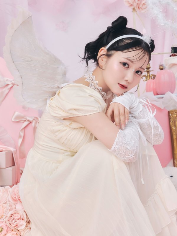 画像10: 【SALE!!】【即日発送！】【ハロウィン】 天使プリーツスカートワンピ 【コスプレ5点セット】 【S-XLサイズ/１カラー】[OF04-H] (10)