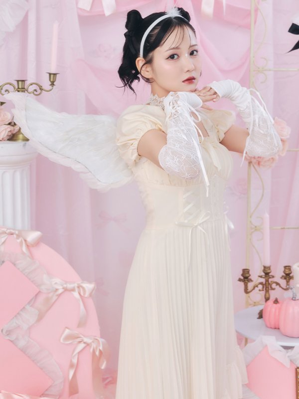 画像11: 【SALE!!】【即日発送！】【ハロウィン】 天使プリーツスカートワンピ 【コスプレ5点セット】 【S-XLサイズ/１カラー】[OF04-H] (11)