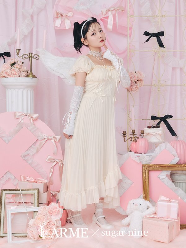 画像2: 【SALE!!】【即日発送！】【ハロウィン】 天使プリーツスカートワンピ 【コスプレ5点セット】 【S-XLサイズ/１カラー】[OF04-H] (2)