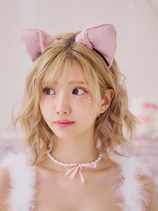 画像16: 【SALE!!】【即日発送！】【ハロウィン】猫リボンツイードワンピース 【コスプレ5点セット】 【XS-XLサイズ/2カラー】[OF01] (16)