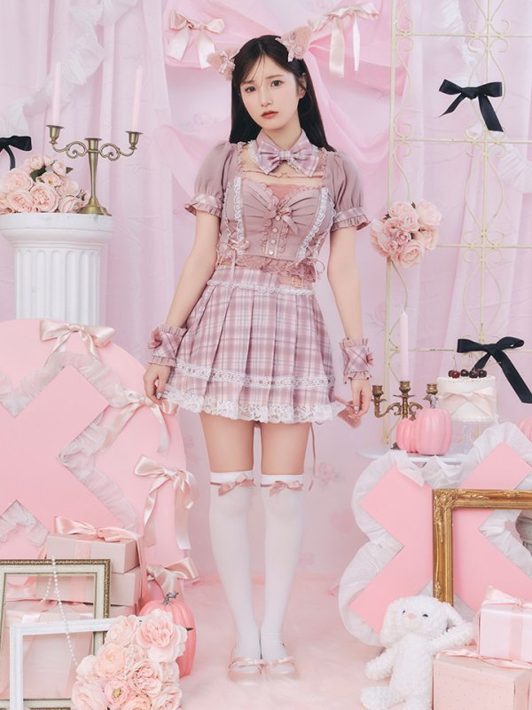 画像41: 【即日発送！ 】【sugar nine×マリームーンコラボ】 【ハロウィン】マリームーンコラボ制服ネコセットアップ 【コスプレ7点セット】 【XS-Lサイズ/2カラー】[OF04] (41)