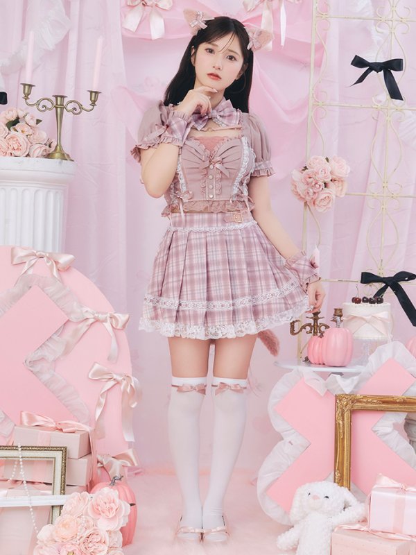 画像40: 【即日発送！ 】【sugar nine×マリームーンコラボ】 【ハロウィン】マリームーンコラボ制服ネコセットアップ 【コスプレ7点セット】 【XS-Lサイズ/2カラー】[OF04] (40)