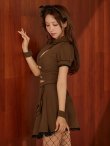 ブラウン　モデル:三上悠亜　身長:159cm　着用サイズ:Sサイズ