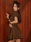 ブラウン　モデル:三上悠亜　身長:159cm　着用サイズ:Sサイズ