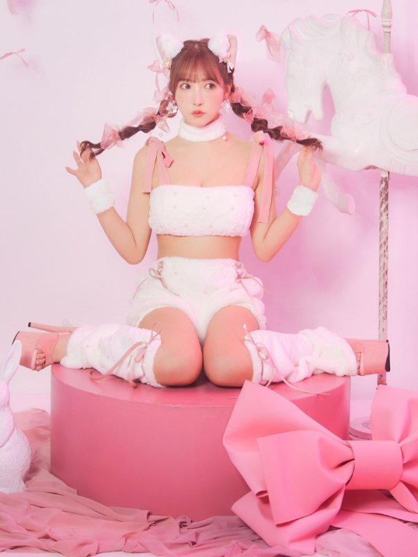 画像13: 【即日発送】【ハロウィン】 もこもこキャットリボンセットアップ 【コスプレ6点セット】 【Fサイズ/3カラー】[OF01] (13)