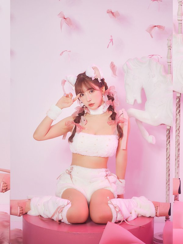 画像23: 【即日発送】【ハロウィン】 もこもこキャットリボンセットアップ 【コスプレ6点セット】 【Fサイズ/3カラー】[OF01] (23)