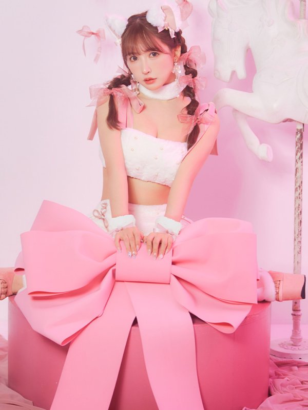 画像25: 【即日発送】【ハロウィン】 もこもこキャットリボンセットアップ 【コスプレ6点セット】 【Fサイズ/3カラー】[OF01] (25)