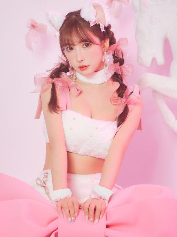 画像28: 【即日発送】【ハロウィン】 もこもこキャットリボンセットアップ 【コスプレ6点セット】 【Fサイズ/3カラー】[OF01] (28)