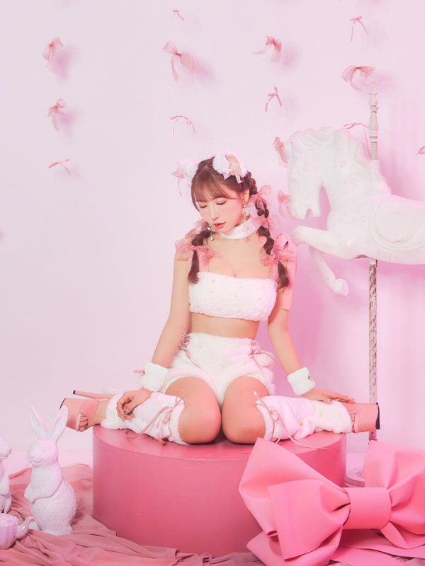 画像9: 【即日発送】【ハロウィン】 もこもこキャットリボンセットアップ 【コスプレ6点セット】 【Fサイズ/3カラー】[OF01] (9)