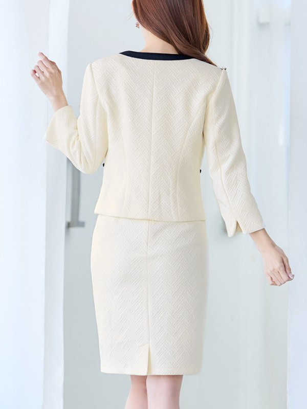 画像7: モノトーンジャケット/セットアップ/ミニドレス/キャバドレス【S-Mサイズ/2カラー】[OF03B] 【IM】 (7)