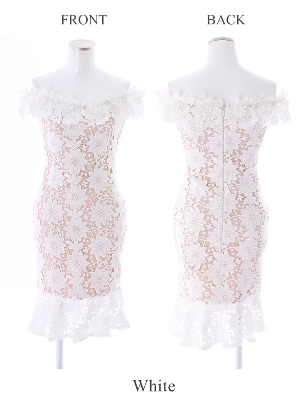 画像12: SALE!【高級ドレスセール】【Jessica/ジェシカ】レース/ オフショル/ フラワー/ タイト/ ミニドレス/ キャバドレス【HC03】 (12)