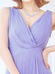 画像13: グリッターラメロングドレス/カシュクール/ノースリーブ/谷間見せ/背中隠し/キャバドレス【S-XLサイズ/2カラー】[OF03B] (13)