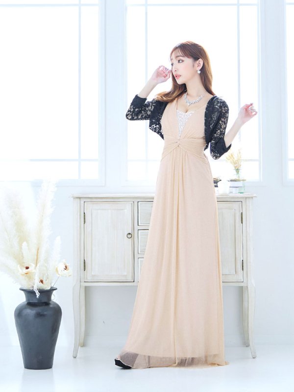 画像12: モノトーン総レースショート丈ボレロ/上着/羽織り物/アウター【Fサイズ/2カラー】[OF08-U]【IM】 (12)