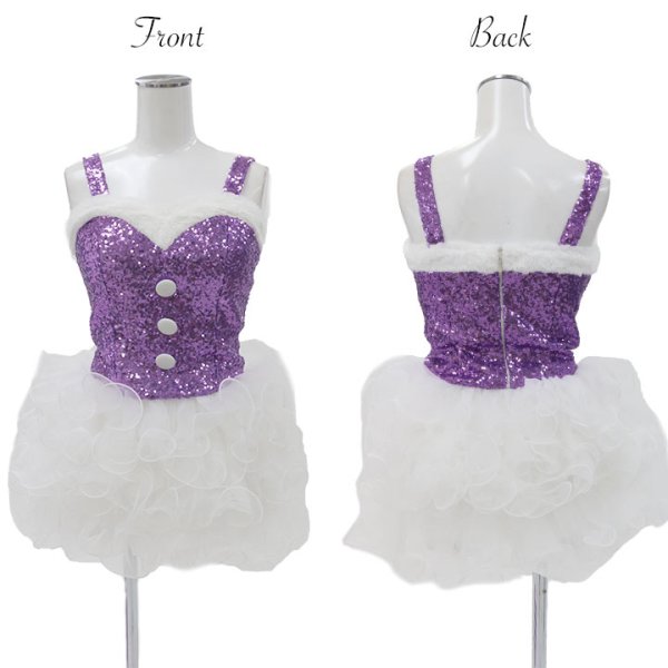 画像7: 【即日発送】【X'mas5点セット】杉山佳那恵ちゃんコラボ パープルグリッターキャットサンタコスプレ[OF01] (7)