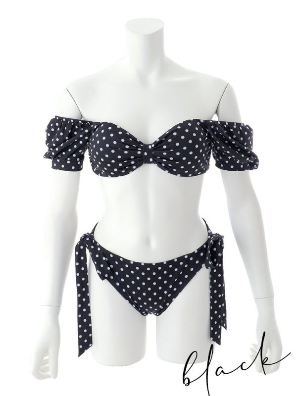 画像27: 【即日発送】【ビキニ】【水着】ドットリボン2WAYビキニ 2点セット [YMT] (27)