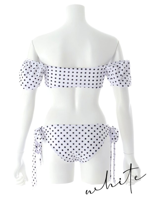 画像25: 【即日発送】【ビキニ】【水着】ドットリボン2WAYビキニ 2点セット [YMT] (25)