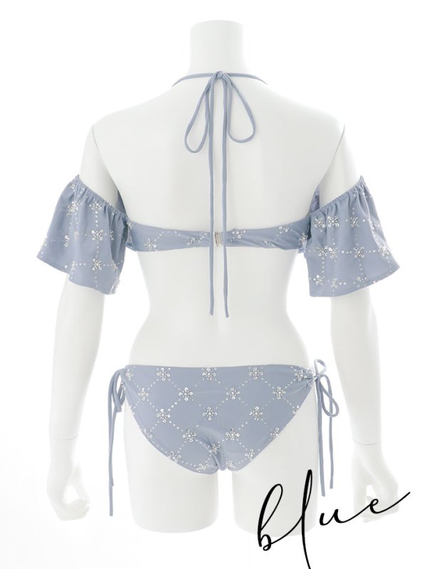 画像29: 【即日発送】【ビキニ】【水着】ビジューオフショルダーフリルビキニ 2点セット[YMT] (29)