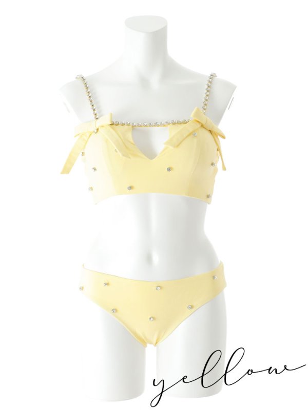 画像44: 【即日発送】【ビキニ】【水着】サイドリボンビジュースタッズビキニ 2点セット [YMT] (44)