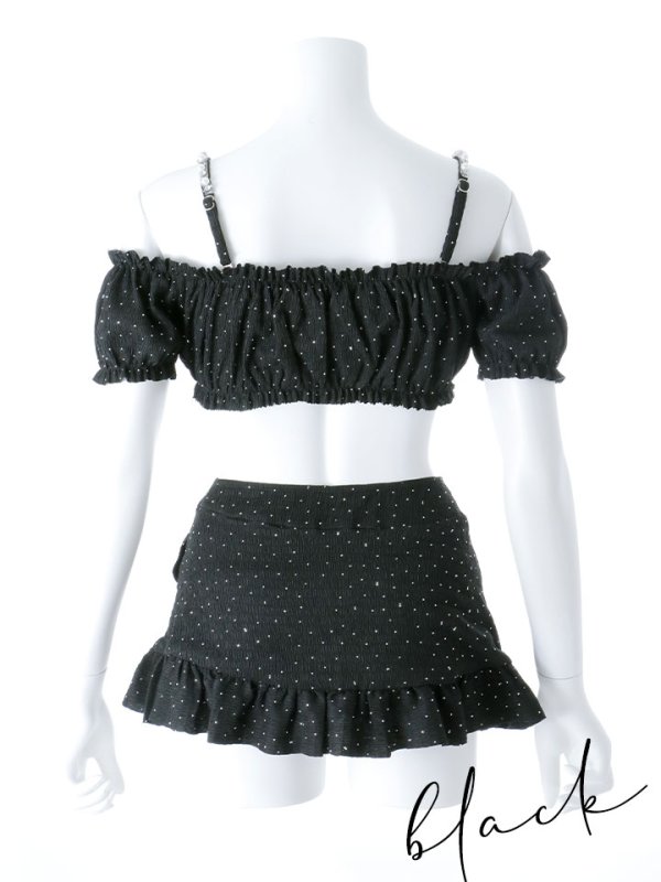 画像40: 【即日発送】【ビキニ】【水着】オフショルフレアスカートビキニ  4点セット[YMT]M274 (40)