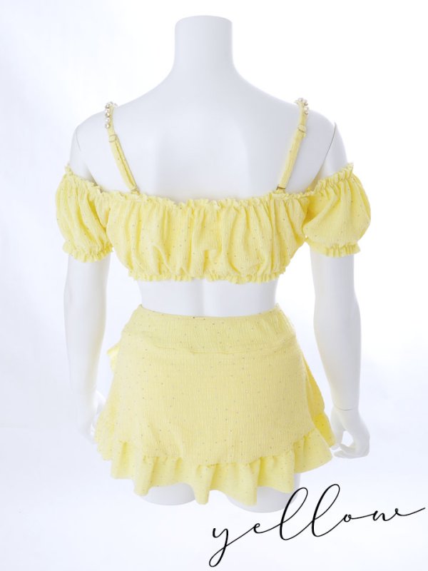 画像42: 【即日発送】【ビキニ】【水着】オフショルフレアスカートビキニ  4点セット[YMT]M274 (42)