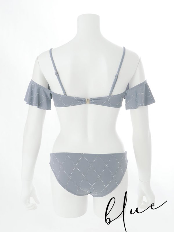 画像31: 【即日発送】【ビキニ】【水着】ビジューオフショルダーフリルビキニ 2点セット[YMT] (31)