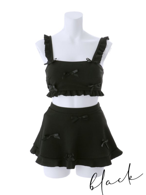 画像19: 【即日発送】【ビキニ】【水着】立体リボンフリルスカートビキニ  3点セット [YMT] (19)