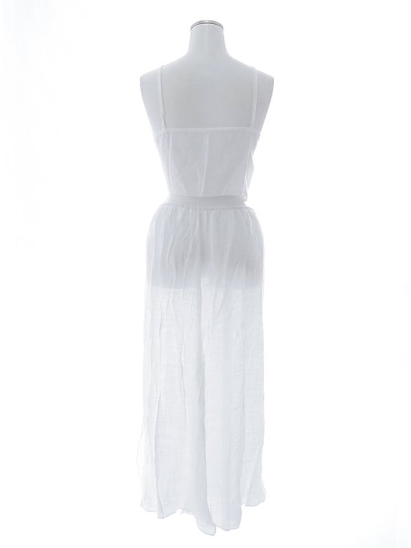 画像7: 【即日発送】【ビキニ】【水着小物：カーディガン】カバーアップトップ & ハイスプリット スカート [YMT] (7)