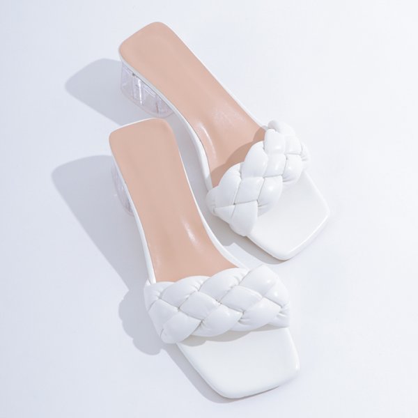 画像3: 【即日発送】【水着小物：ビーチサンダル】シンプルクリアヒールサンダル[YMT] (3)