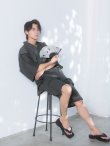 画像10: 【即日発送】【メンズ甚平】ダークグレー甚平【甚平・下駄セット】[OF04] (10)