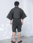 画像12: 【即日発送】【メンズ甚平】ダークグレー甚平【甚平・下駄セット】[OF04] (12)