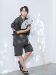 画像8: 【即日発送】【メンズ甚平】ダークグレー甚平【甚平・下駄セット】[OF04] (8)