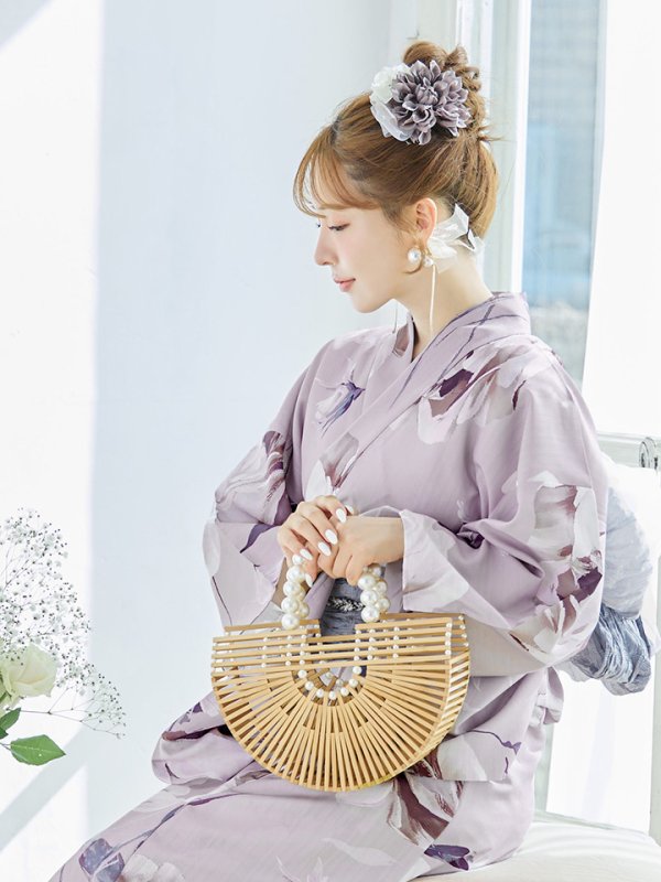 画像14: 【即日発送】【浴衣セール！】ロマンティックピオニー浴衣  【浴衣３点セット 浴衣/帯/下駄】[YMT] (14)