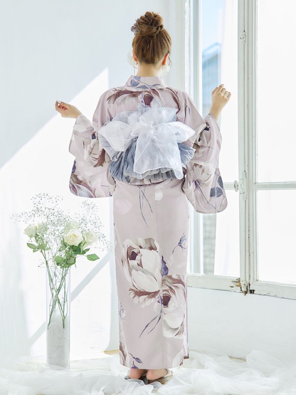 画像17: 【即日発送】【浴衣セール！】ロマンティックピオニー浴衣  【浴衣３点セット 浴衣/帯/下駄】[YMT] (17)