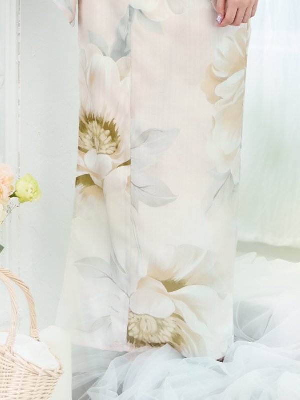 画像19: 【即日発送】クリームイエローピオニー浴衣  【浴衣３点セット 浴衣/帯/下駄】[YMT] (19)