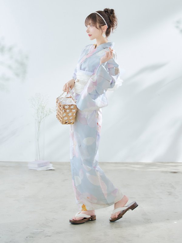 画像13: 【即日発送！】アイシーフラワー牡丹浴衣  【浴衣３点セット 浴衣/帯/下駄】[YMT] (13)