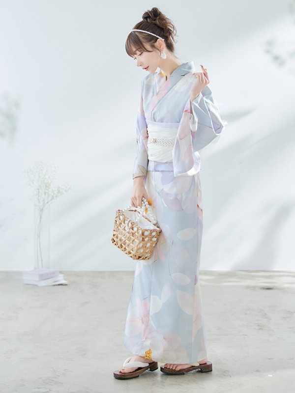 画像14: 【即日発送！】アイシーフラワー牡丹浴衣  【浴衣３点セット 浴衣/帯/下駄】[YMT] (14)