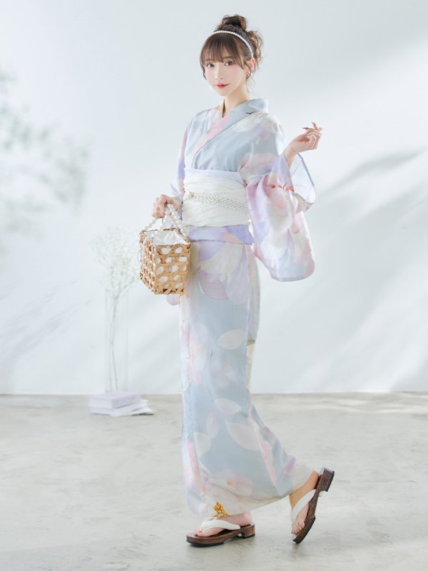 画像16: 【即日発送！】アイシーフラワー牡丹浴衣  【浴衣３点セット 浴衣/帯/下駄】[YMT] (16)