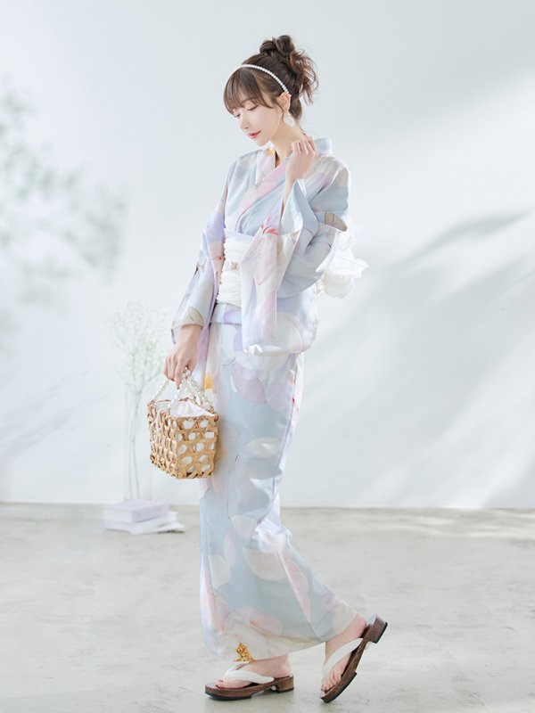 画像19: 【即日発送！】アイシーフラワー牡丹浴衣  【浴衣３点セット 浴衣/帯/下駄】[YMT] (19)