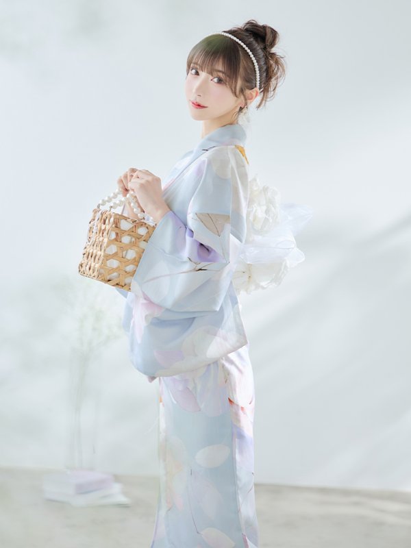 画像2: 【即日発送！】アイシーフラワー牡丹浴衣  【浴衣３点セット 浴衣/帯/下駄】[YMT] (2)