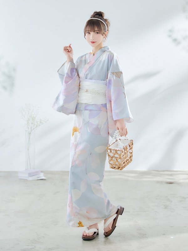 画像4: 【即日発送！】アイシーフラワー牡丹浴衣  【浴衣３点セット 浴衣/帯/下駄】[YMT] (4)