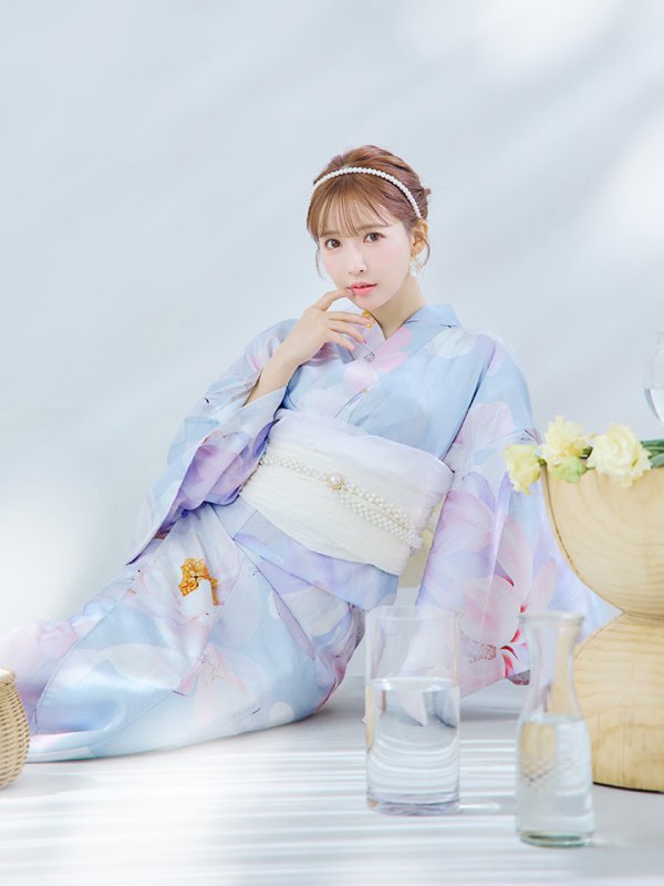 画像10: 【即日発送】シャーベットフラワー牡丹浴衣  【浴衣３点セット 浴衣/帯/下駄】[YMT] (10)