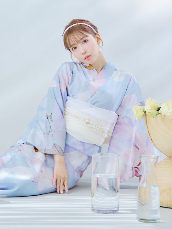 画像11: 【即日発送】シャーベットフラワー牡丹浴衣  【浴衣３点セット 浴衣/帯/下駄】[YMT] (11)