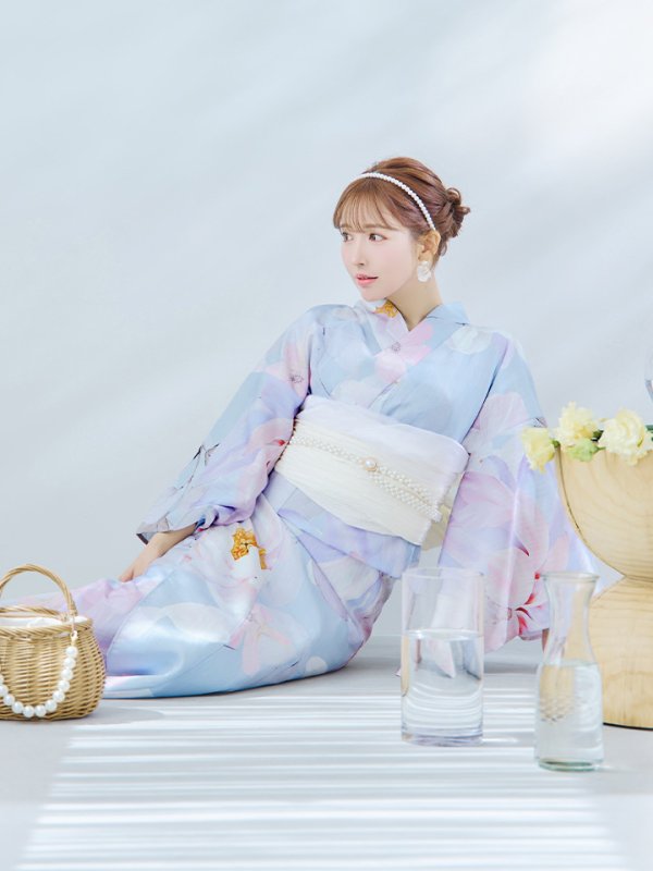 画像12: 【即日発送】シャーベットフラワー牡丹浴衣  【浴衣３点セット 浴衣/帯/下駄】[YMT] (12)