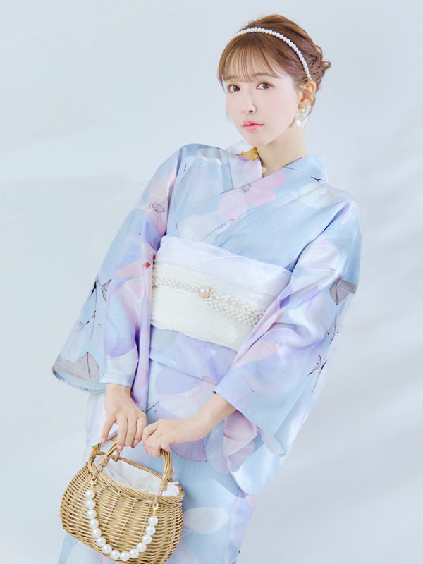 画像2: 【即日発送】シャーベットフラワー牡丹浴衣  【浴衣３点セット 浴衣/帯/下駄】[YMT] (2)