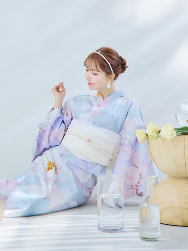 画像3: 【即日発送】シャーベットフラワー牡丹浴衣  【浴衣３点セット 浴衣/帯/下駄】[YMT] (3)